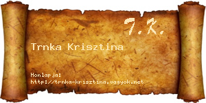 Trnka Krisztina névjegykártya