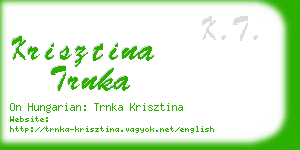 krisztina trnka business card